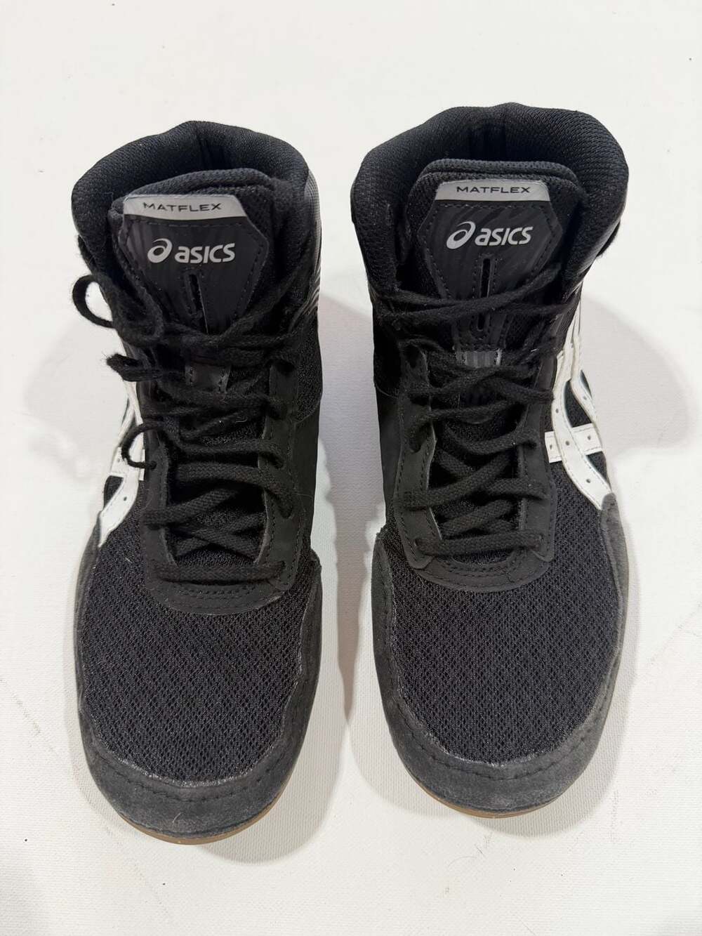 Asics Matflex 7 Wrestling Shoes Size 7.5 Black White Sneakers